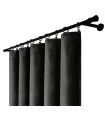 Sametový záves s riasicí páskou – Velvet Black, černá