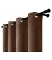Sametový záves s kroužky – Mocha Elegance, tmavě hnědá