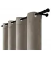 Sametový záves s kroužky – Taupe Charm, pískovo-šedý