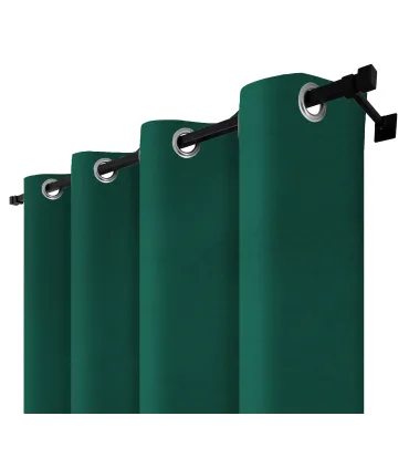 Zatemňovací závěs s kroužky – Blackout Royal Emerald, smaragdově zelená