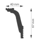 Dekorativní lišta na strop NB80 200x6.7x4 cm DSM