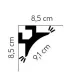 Dekorativní osvětlovací lišta na strop QL002 200 x 8.6 x 8.6 cm Mardom