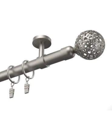 Kovová garnýž Satin 19 mm Wall Blackout Efekt Gula Modern