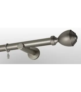 Satin nickel Ø 25 mm - koncovka Palacio tyč hladká