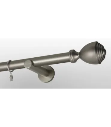 Satin nickel Ø 25 mm - koncovka Palacio tyč hladká