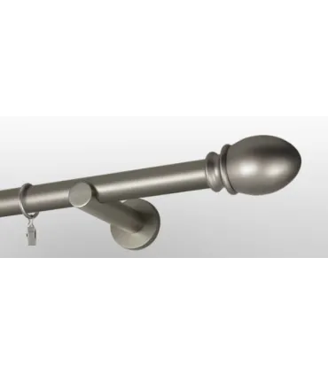 Satin nickel Ø 25 mm - koncovka Beluno tyč hladká držiak simple