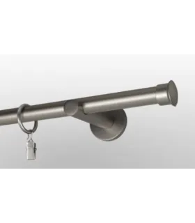 Satin nickel Ø 25 mm - koncovka Duo tyč hladká držiak simple