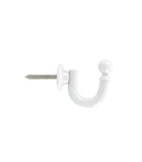 Háčik kovový biely k záclonám 1ks