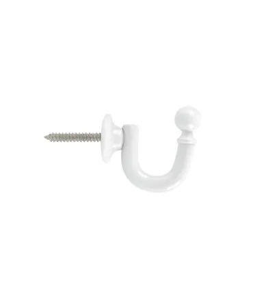 Háčik kovový biely k záclonám 1ks