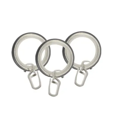 Kroužek tichy s háčkem 1 kus satin nickel  Ø25 mm