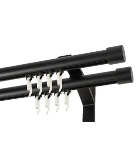 Garniža dvojitá hliníkový profil BLACK koncovka Gula Frez