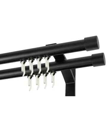 Garniža dvojitá hliníkový profil BLACK koncovka Gula Frez