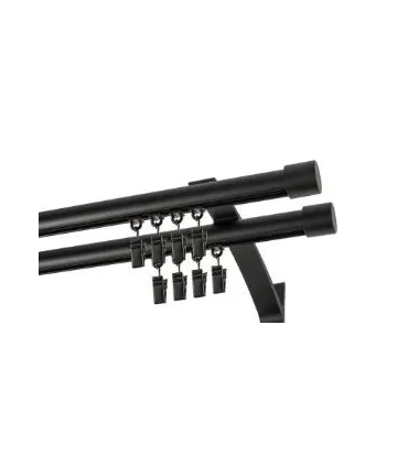 Garniža dvojitá hliníkový profil BLACK koncovka Gula Frez