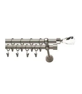 Satin nickel Ø 19mm - Crystal Cone