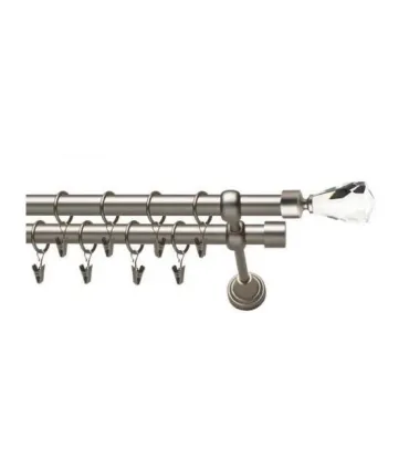 Satin nickel Ø 19mm - Crystal Cone