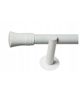 Jednoduchá 19mm biela leskla koncovka Capri