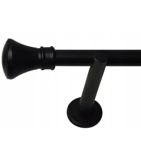 Jednoduchá 19mm  matná čierna koncovka Koloseo