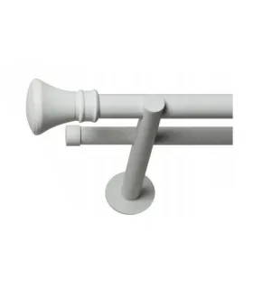 Dvojitá 19mm biela leskla koncovka Koloseo