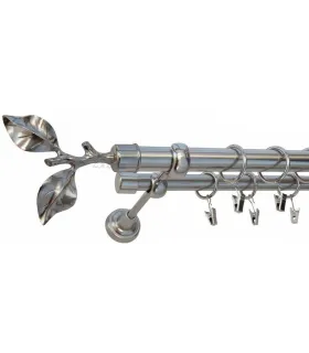 Efekt-nerezová oceľ  Ø 25/19 mm - List rose