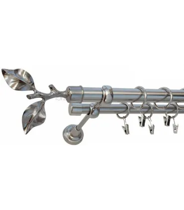 Efekt-nerezová oceľ  Ø 25/19 mm - List rose