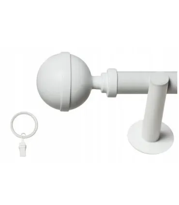 Jednoduchá 25mm biela matna koncovka Gula