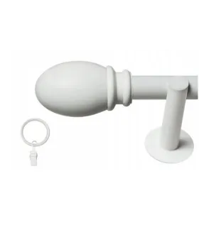 Jednoduchá 25mm biela matna koncovka Beluno