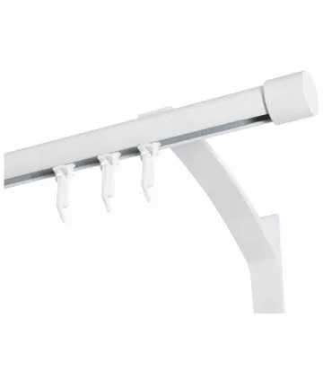 Jednoduchá garniža hl. profil BIELA koncovka Pullo