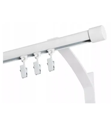 Jednoduchá garniža hl. profil BIELA koncovka Pullo