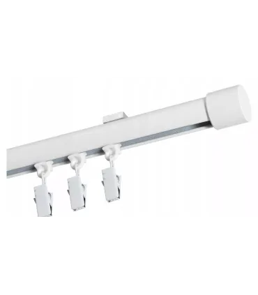 Jednoduchá garniža hl. profil BIELA koncovka Pullo