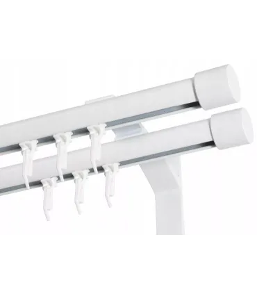 Garniža dvojitá hliníkový profil BIELA koncovka Pullo