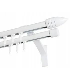 Garniža dvojitá hliníkový profil BIELA koncovka Potisk Frez