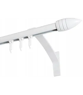 Jednoduchá garniža hl. profil BIELA koncovka Pullo