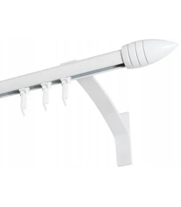 Jednoduchá garniža hl. profil BIELA koncovka Pullo