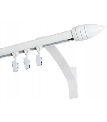 Jednoduchá garniža hl. profil BIELA koncovka Pullo