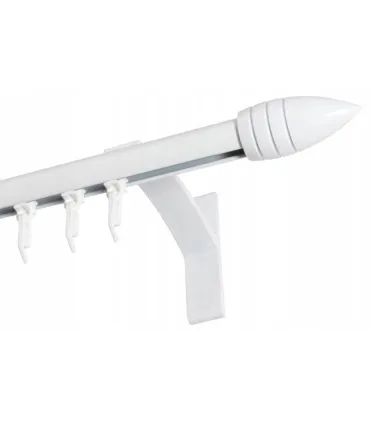 Jednoduchá garniža hl. profil BIELA koncovka Pullo