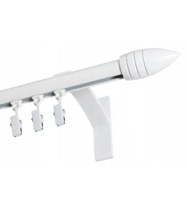 Jednoduchá garniža hl. profil BIELA koncovka Pullo