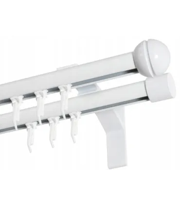 Garniža dvojitá hliníkový profil BIELA koncovka Gula Frez