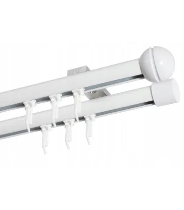 Garniža dvojitá hliníkový profil BIELA koncovka Gula Frez