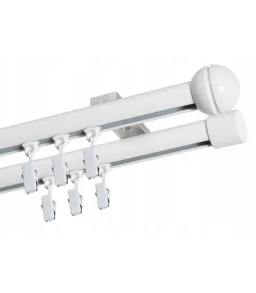 Garniža dvojitá hliníkový profil BIELA koncovka Gula Frez