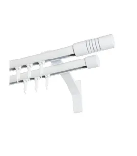 Garniža dvojitá hliníkový profil BIELA koncovka 5 Frez