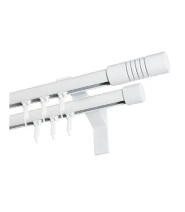 Garniža dvojitá hliníkový profil BIELA koncovka 5 Frez