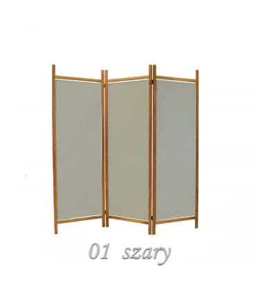 PARAVÁN 5-KRÍDLOVÝ sivý, rám - borovica - skladom 7ks.