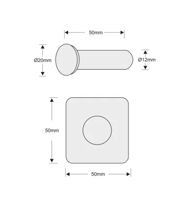 Jednoduchý samolepiaci vešiak Inox N023