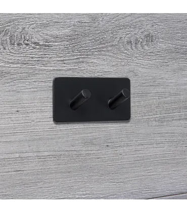 Dvojitý samolepiaci vešiak čierny