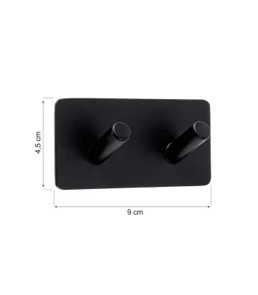 Dvojitý samolepiaci vešiak čierny