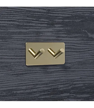 Dvojitý samolepiaci vešiak z leštenej mosadznej nehrdzavejúcej ocele