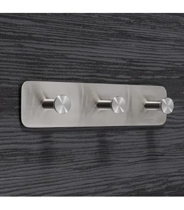 Trojitý samolepiaci vešiak Inox N010