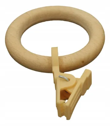 Dřevěné kroužky na záclonové tyče