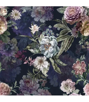 Závěs na řasící pásce farba Flores 02