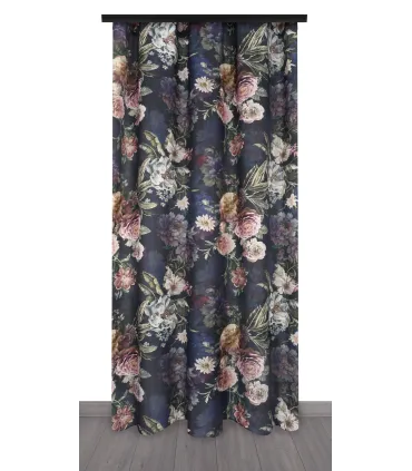 Závěs na řasící pásce farba Flores 02